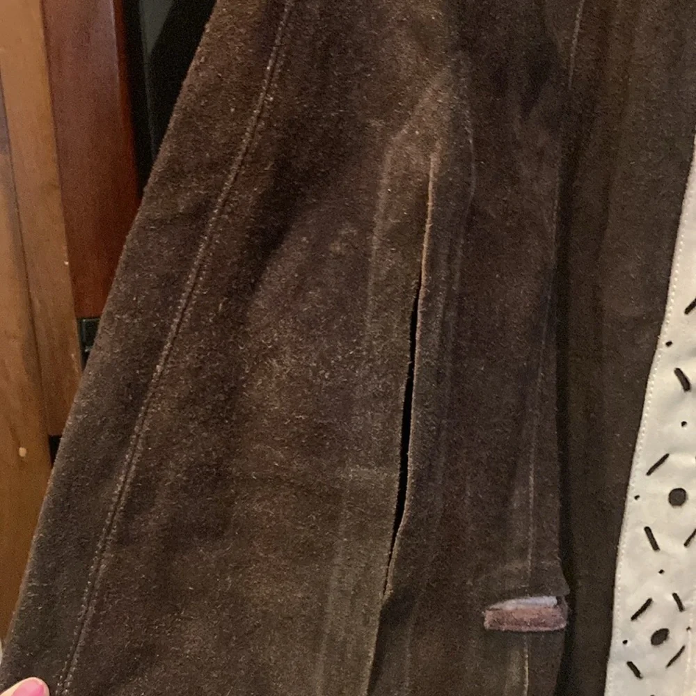 Vintage 60-70s suede cape/poncho jacket - Picture 2 of 13